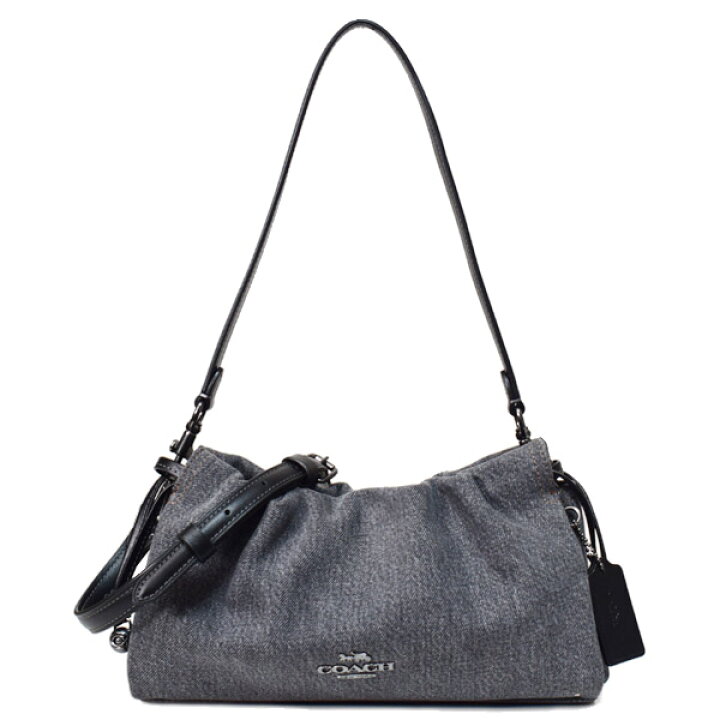 楽天市場】コーチ バッグ COACH デニム 巾着 レザー フェイ ロゴ 3WAY 