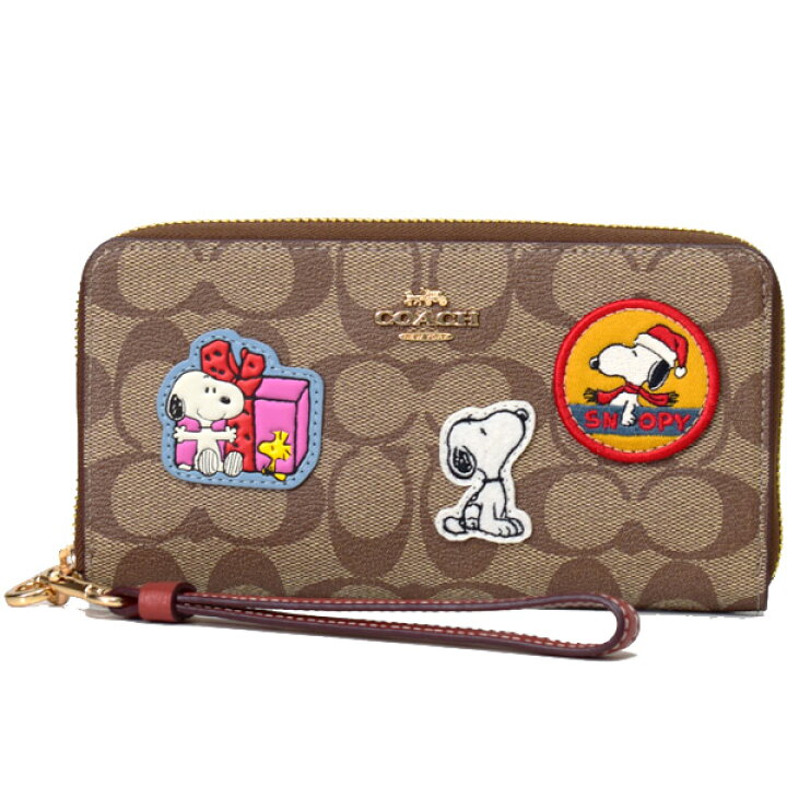 楽天市場】コーチ 長財布 スヌーピー COACH キャンバス レザー 