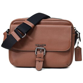 コーチ バッグ COACH ぺブルレザー ハドソン クロスボディ フラップ式 メンズ 斜め掛け ショルダーバッグ サドル C5399【ブランド 新品 送料無料 正規 人気 安心 保証 即日発送】