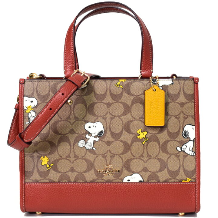 楽天市場】コーチ バッグ スヌーピー COACH コーティングキャンバス 