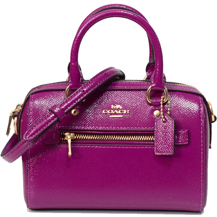 楽天市場】コーチ バッグ COACH レザー ミニ ローワン パテント 