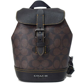 コーチ バッグ COACH コーティングキャンバス レザー シグネチャー ハドソン パック ロゴ ワンショルダー バックパック ボディバッグ マホガニー×ブラック CB928【ブランド 新品 送料無料 正規 人気 安心 保証 ギフト 包装 即日発送】