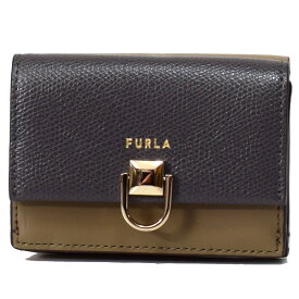 フルラ 財布 FURLA レザー ミス ミミ コンパクト 三つ折り財布 グレー×ブラウン WP00064【ブランド 新品 送料無料 誕生日 記念日 お祝い プレゼント 正規 人気 レディース 安心 保証 包装 即日発送 代引無料 】