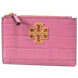 トリーバーチ カードケース TORY BURCH クロコダイルエンボスドレザー ブリテン ロゴ ジップ 小物 定期入れ 小銭入れ コインケース カクタスフラワー 78573【ブランド 新品 送料無料 誕生日 記念日 お祝い 正規 人気 安心 保証 ギフト 10倍 OUTLET 包装 即日発送 代引無料】