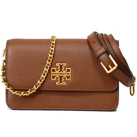 トリーバーチ バッグ TORY BURCH ぺブルレザー ブリテン コンバーチブル フラップ チェーン ショルダー 斜めがけクロスボディ バッグ ムース 84707【ブランド 新品 送料無料 正規 人気 安心 保証 10倍 OUTLET アウトレット ギフト プレゼント 誕生日】