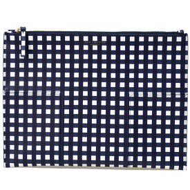 トリーバーチ クラッチ TORY BURCH レザー ブロック T トラベル チェック柄 ロゴ ミディアム ポーチ クラッチバッグ 小物 ロイヤルネイビーチェック 66282【ブランド 新品 送料無料 お祝い 正規 人気 安心 保証 ギフト 10倍 OUTLET 包装 即日発送 代引無料】
