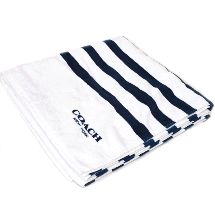 値下げ　コーチ　ビーチタオル 楽天市場】コーチ COACH バスタオル タオルケット ストライプ ラージ