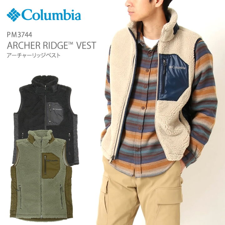 楽天市場 22秋冬新作 コロンビア フリース アウター Columbia Pm3744 アーチャーリッジ ベスト Archer Ridge Vest ボアベスト キャンプ キャンプウェア ｆｉｒｓｔ ｌｉｎｅ