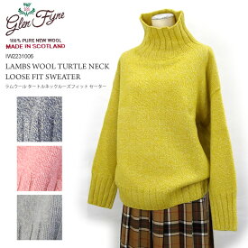 [2022秋冬新作] Glen Fyne グレンファイン ラムウール タートルネック ルーズフィット セーター Lambswool Turtle Neck Loose Fit Sweater プルオーバー レディース ニット LOOSE POLO LAMAINE IW2231006