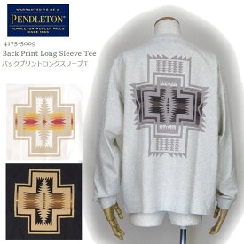 [2024春夏新作] PENDLETON ペンドルトン 4175-5009 バックプリント ロングスリーブT Back Print Long Sleeve Tee (ユニセックス) 長袖 クルーネック tシャツ ロンt ハーディング ハーディングスター キャンプ キャンプウェア