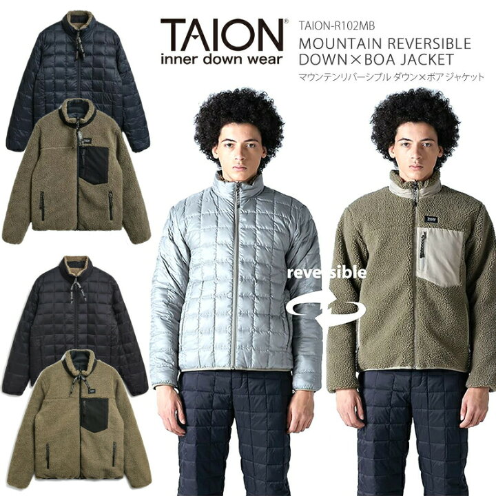 楽天市場】20％OFF[2024秋冬新作] TAION タイオン ダウン × ボア 