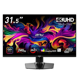 MSI QD-OLED �Q�[�~���O���j�^�[ MPG 321URX QD-OLED 31.5�C���`/4K UHD/QD-OLED�p�l��/240Hz/0.03ms(GTG)/�n�[�h�E�F�A�u���[���C�g�J�b�g/DisplayHDR True Black