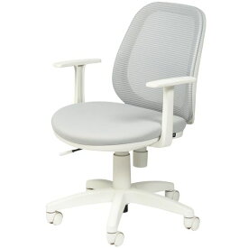 イトーキサリダYM4ホワイトxライトグレーオフィスチェア【モノトーンデザイン/背中を支えるミドルバック/通気性・メッシュ素材/快適な座り心地/ロッキング機能/10.5cm座面上下昇降/360度…