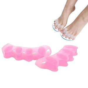 足指広げる足指サポーター脚趾分離器セット2個シリコン弾力強化男女兼用着脱簡単洗える足のケア健康製品足指のサポート用(ピンク)