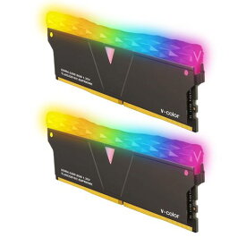 V-COLOR HYNIX IC デスクトップPC用 ゲーミングメモリ PRISM PRO RGB (発光型) DDR4-3200MHZ PC4-25600 16GB (8GB×2枚) U-DIMM 1.35V CL16 ヒートシンク付き