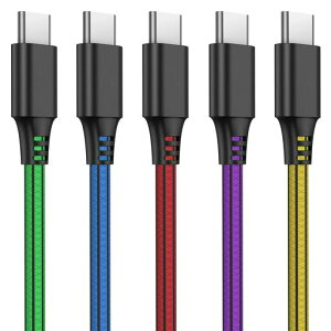 USBTypeC�P�[�u���y5�{�Z�b�g2M�z�^�C�vc�P�[�u���f�[�^�]���}���[�d���ϋvPVC�f��SamsungGalaxyHuaweiAndroid�e�푼�Ή�(2m��5�{�Z�b�g�ETypeC)(5�{�Z�b�g�E2m�ETypeC)