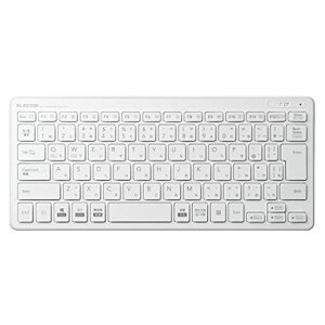 エレコムキーボードワイヤレス(レシーバー付属)パンタグラフミニキーボードホワイトTK-FDP098TWH