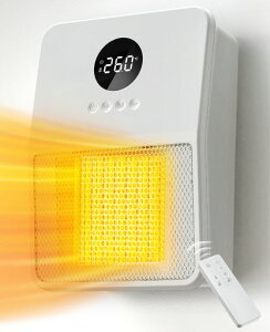 ヒーター壁掛け【2025新モデル・人感センサー・ECOモード・2秒速暖・パワフル】脱衣所電気セラミックヒーター暖房器具省エネヒートショック防止熱中症対策吊り下げ式大風量2段階温風8…