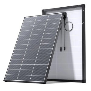 ZOUPW �\�[���[�p�l�� 100W �P���� N�^16BB 25%���ϊ����� 12V�V�X�e���Ή� �Œ莮 ���z���p�l�� �����K���X �\�[���[�R�l�N�^�[ IP68�h�� Z�^�u���P�b�g�t�� ���� �x�����_ �L�����s���O�J�[ �D�c