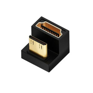 �~�jhdmi to hdmi u���A�_�v�^ mini H DMI�ϊ� �A�_�v�^�[ 180�x�p�x ����� U���^ Mini HDMI �����A�_�v�^ 8K �g�тɕ֗� �Ή� �J����/�v���W�F�N�^�[/�m�[�g�u�b�NPC �p �u���b�N1��(�����)