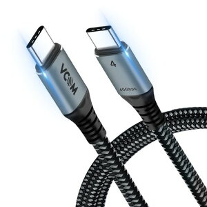 USB4�P�[�u��USB-CThunderbolt4�T���_�[�{���g3�ɓK��40GbpsPD100W�Ή�VCOM�y�ŐV�݌v�z1.2m�����]���}���[�dUSBC�P�[�u��TypeC8K@60Hz5K@60HzorDual