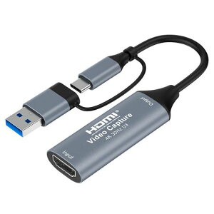 AMIUKONHDMI�L���v�`���[�{�[�hSwitch�Ή�4K@30Hz����1080P/60Hz�o��TypeC/USBA/USBC2in1���^�y�ʃQ�[���^��E���C�u�z�MPS5/iPad/iPhone/XboxXSplitOBS