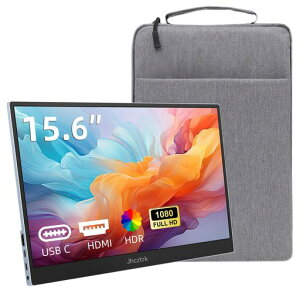 15.6�C���` ���o�C�����j�^�[ �t��HD 1080P IPS�p�l�� HDR10�Ή� �|�[�^�u���f�B�X�v���C USB-C PD���d HDMI �����P�[�u���ڑ� �����X�s�[�J�[ ���^�y�� �m�[�gPC �X�}�z Switch/PS5�Ή� �e�����[�N �݁c