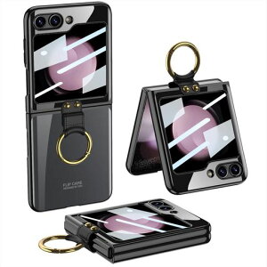 GalaxyZFlip5�P�[�X�N���A�����O�t��Samsung�M�����N�V�[ZFlip5/SC-54D/SCG23�p�J�o�[�����������OURJOY�X�}�z�P�[�X�ϏՌ��d�C���b�L�A�N�Z�T���[�y�ʔ��^