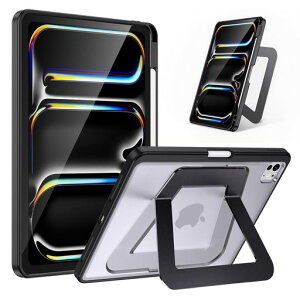 �y�ČRMIL�K�i�E�c�u��/���u���X�^���h�zHEIGKOIK iPad Pro 11�C���` �P�[�X(M5/M4�A2025/2024)��p�J�o�[ �A���~���ߎ� �c���X�^���h �y���V���z���_�[�t�� ���^ �y�� �ϏՌ� �������J�o�[ (�u���b�N)