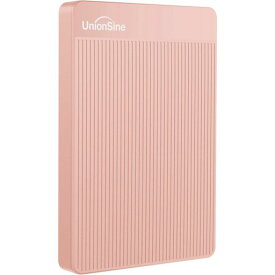 UNIONSINE 超薄型外付けHDD ポータブルハードディスク 500GB 2.5インチ USB3.0に対応 PC/MAC/PS4/XBOX適用 (ピンク)HD2510