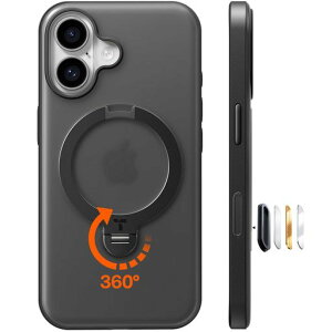 �y���@�\��́E360°�V��_��]�X�^���h�zTORRAS iPhone 16 �p �P�[�X �c�����Ή� �����O�t�� �}�O�l�b�g���� ���C�����X�[�d�Ή� �ϏՌ� �h�w�� ������ �����ӂ���16 �p�P�[�X Ostand Q3 Spin �u���c