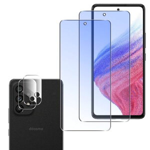 Wigsii対応GalaxyA535G用ガラスフィルムブルーライトカット+カメラフィルム【高品質日本AGC旭硝子素材製】WigsiiGalaxyA535GSC-53C/SCG15ガラスフィルム2枚【硬度9H