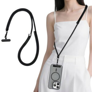 スマホショルダーストラップ首掛け肩掛け斜めがけ携帯ストラップスマホストラップ7mm丈夫ナイロンロープ長さ調節可能落下防止スマホ・ストラップ本体+ステンレス金具iPhoneAndroid全機種…