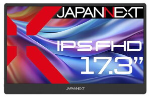 JAPANNEXT 17.3�C���` ���o�C�����j�^�[ IPS �p�l�� �t��HD 1920x1080�𑜓x �X�}�[�g�P�[�X�t�� (Type C/PC�Ή�/�X�s�[�J�[���� / sRGB100% / �����) JN-MD-IPS1730FHDR-N