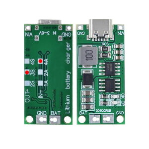 Hailege2�Z�b�g2S3S4S�}���`�Z��USB-C����8.4V12.6V16.8V(3S4A)�X�e�b�v�A�b�v�u�[�X�gLiPo�|���}�[���`�E���C�I���[�d��{�[�h7.4V11.1V14.8V18650
