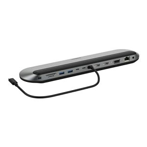Belkin11-in-1USB-C�h�b�L���O�X�e�[�V����4K�g���v���f�B�X�v���C�Ή�2.5Gbps�C�[�T�l�b�g10Gbps�f�[�^�]��100WPD�Ή�SD4.0/microSD3.0M1/M2MacBook