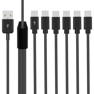 PoyiccotUSBC����P�[�u���A6In1USBTypeC�P�[�u���A3A�}���[�d�Z��TypeCUSB-C�X�v���b�^�[�P�[�u���A(6��̋@��𓯎��ɏ[�d)USBTypeCY���P�[�u���A���֗�6in1