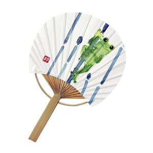 四国団扇【男女兼用】涼風だよりはがきうちわあまがえる