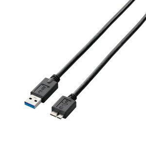 �G���R��(ELECOM) USB�P�[�u�� �ymicroB�z USB3.0 (USB A �I�X to microB �I�X) �X�^���_�[�h 2m �u���b�N USB3-AMB20BK