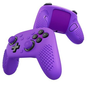 PlayVital Switch2 Pro�Ή� �V���R�����O���b�v�J�o�[ 3D���̉��H ����~�ߎd�l �w�ʃ{�^��&�T���X�e�B�b�N�L���b�v&�X�e�b�J�[�t�� �y�p�[�v���z