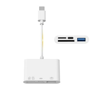 SD�J�[�h���[�_�[ type-c �y2025�V�o�� 4in1 iPhone16�K�p�z USB3.0 �^�C�vc �J�[�h���[�_�[ USB C/SD/TF/USB �ϊ��A�_�v�^ OTG�@�\ �o���������f�[�^�]�� �}���[�d ����