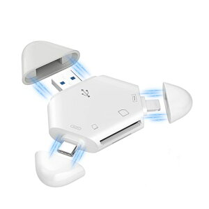 �y2025�V�o�[�W�����zsd�J�[�h���[�_�[iPhone/TypeC/USB�������J�[�h���[�_�[4in1USB/SD/TF�ϊ��A�_�v�^���C�z���J�o�[�����o�����f�[�^�]���ݒ�s�v�ʐ^����J�[�h���[�_�[�v���O�v���C