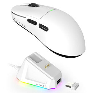 A.JAZZ X ATTACK SHARK AJ159P �Q�[�~���O�}�E�X56g���y�� ���C�����X2.4G/USB TYPE-C �R�X�p�}�E�X PAW3395�Z���T�[26000DPI DIY �����^�тɕ֗� ���E�Ώ̐l�ԍH�w PC/Mac�Ή�