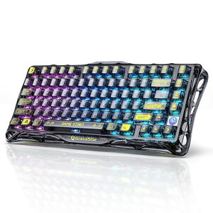GravaStarK1Lite�Q�[�~���O�L�[�{�[�h�����L�[�{�[�h����75%���C�A�E�g�e���L�[���X�z�b�g�X���b�v�Ή��K�X�P�b�g����Bluetooth5.0/2.4G/�L���ڑ������L�[�L���b�vRGB�o�b�N���C�gUS�z��