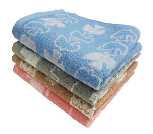 Kosugizenフェイスタオル北欧アニマル4色(4柄)各1枚入34x80cm北欧調のアニマルモチーフほどよいボリューム感4枚セットSV-263-4