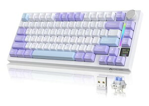 ATTACK SHARK X820ULTRA ���J�j�J���L�[�{�[�h 75% 3���[�h �K�X�P�b�g 5�w���� LED�f�B�X�v���C �m�u 4000mAh