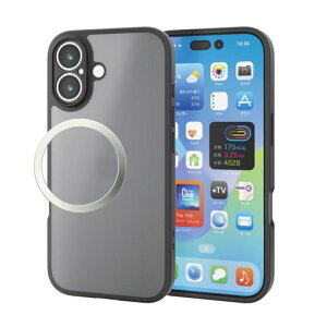 エレコムiPhone17ケースカバークリア耐衝撃衝撃吸収背面硬度5H極限設計ハイブリッドポリカーボネートストラップホール付き4つ角エアークッションメタルステッカー付属ブラックPM-A25AHVCKKBK