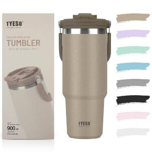 TYESO �^���u���[ �X�g���[�t�� 900ml ���� �ۗ�ۉ� ��e�� �X�e�����X�{�g�� �W�t�� ���ڂ�Ȃ� �E�H�[�^�[�{�g�� �����^�� �����t �^��f�M ��d�\�� �L�� ������ �R��Ȃ� �A�E�g�h�A �c
