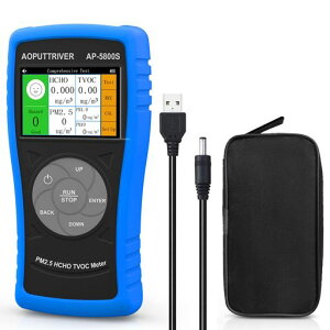 3in1��C���������TVOCHCHOPM2.5PM10�����AHCHO���o��A��C������퍂���xUSB�[�d�����OLED�J���[�X�N���[���o�b�N���C�g�A���{��}�j���A��-AP-5800S