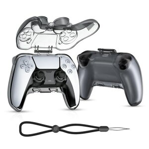 NEWDERY PS5 �R���g���[���[�p �P�[�X �n�[�h�ی�P�[�X PC�f�� �Ռ��z�� ���ϋv�� PS5 DualSense�p ���[�J�o�[ �y�� �S�ʕی� ���h�~ �g�тɕ֗� ���E�ȒP �|�[�^�u�� ���[�|�[�` �u���b�N